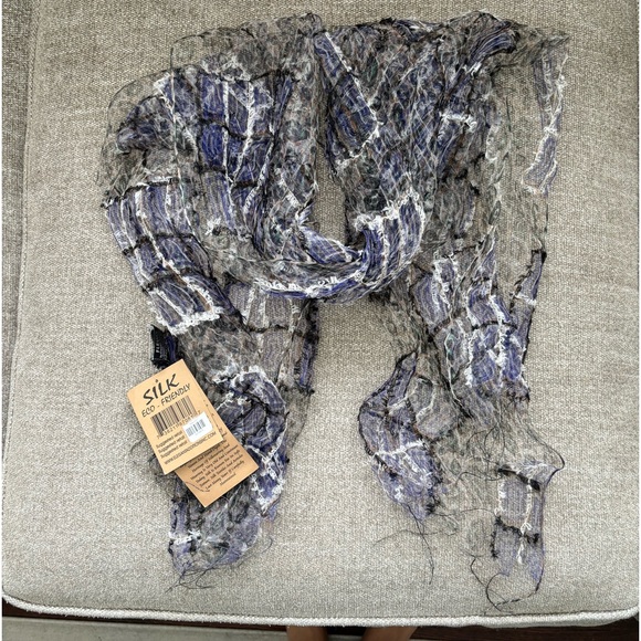 ✨FLEURS HANDWOVEN ECO-FRIENDLY NATURAL SILK SCARF BY ELEGANT ADDITIONS - NWT - Picture 2 of 10